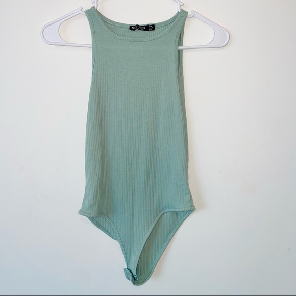 Nasty Gal Racer High-Leg Ribbed Bodysuit Size: 2 - Picture 6 of 10